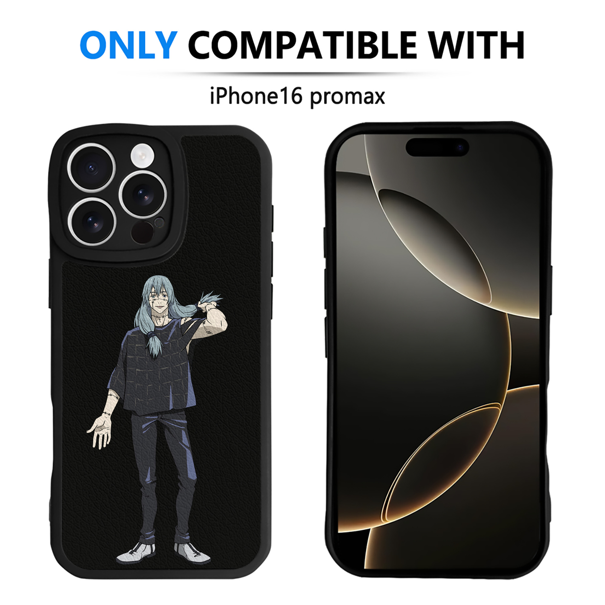 （画像用） 呪術廻戦 Jujutsu Kaisen 【iPhone 16シリーズ対応】シリコンスマホケース（レザー調） 材質：シリコン